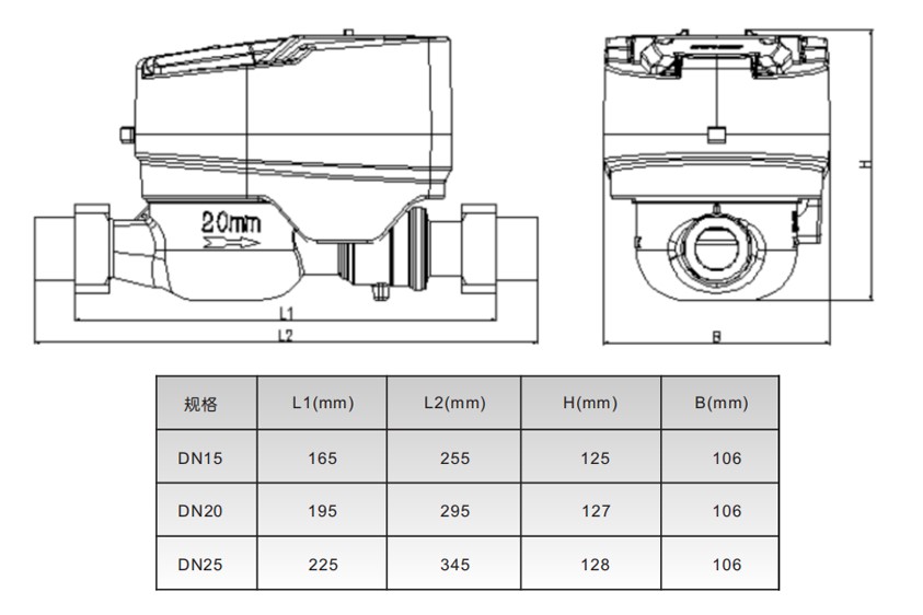 NB-IoT一體式物聯(lián)網(wǎng)水表